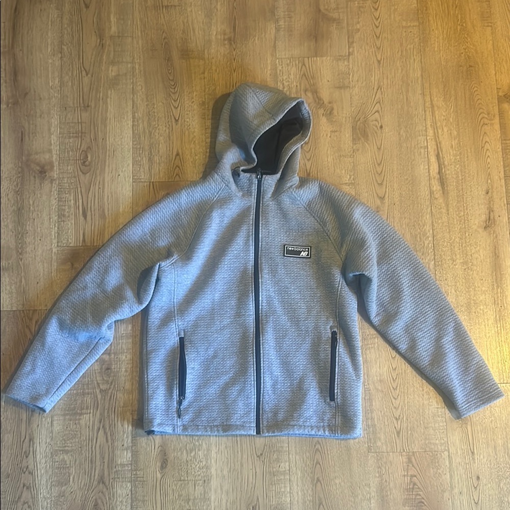 New Balance Gray Full-Zip Hoodie